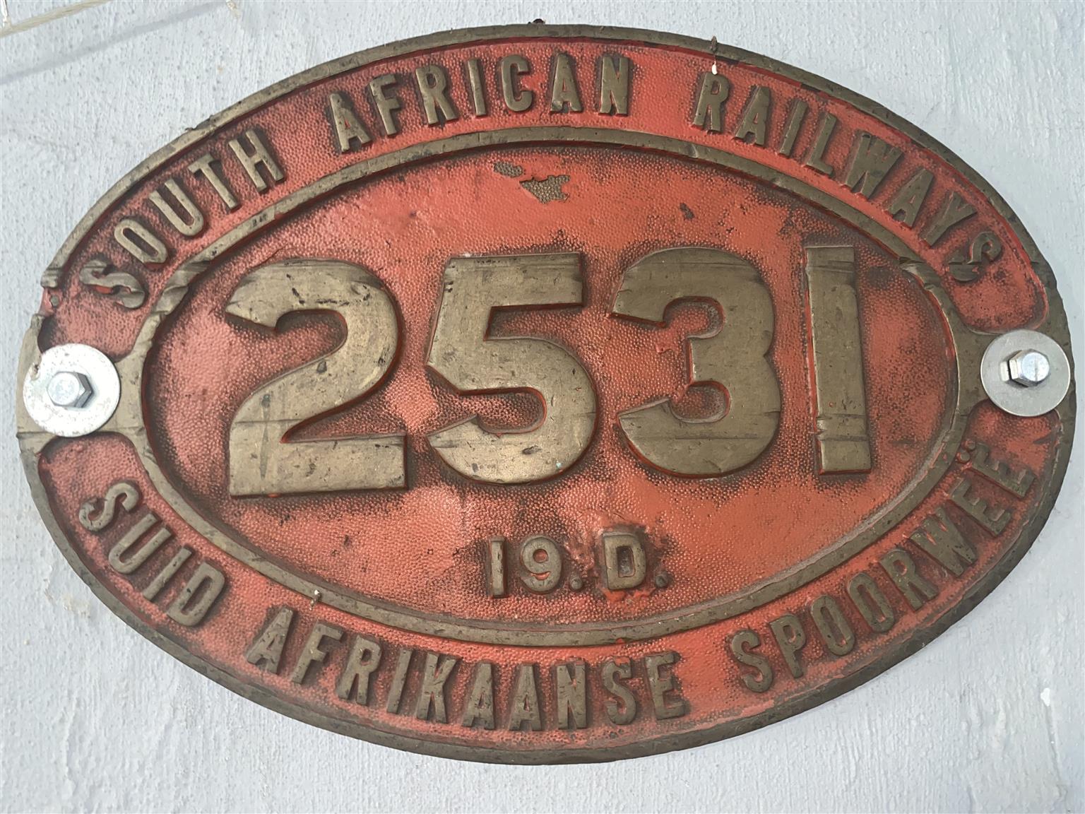 Steam Loco Number Plate