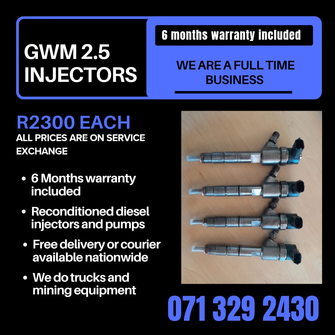 GWM 2.5 INJECTORS FOR SALE WITH WARRANTY - Private Seller GWM 2.5 INJECTORS FOR SALE WITH WARRANTY - Private Seller