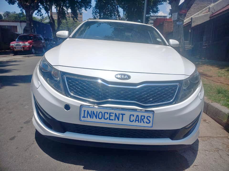 2013 KIA OPTIMA SEDAN 2.4 PETROL, AUTOMATIC, WHITE COLOR, MILEAGE 77000KMS