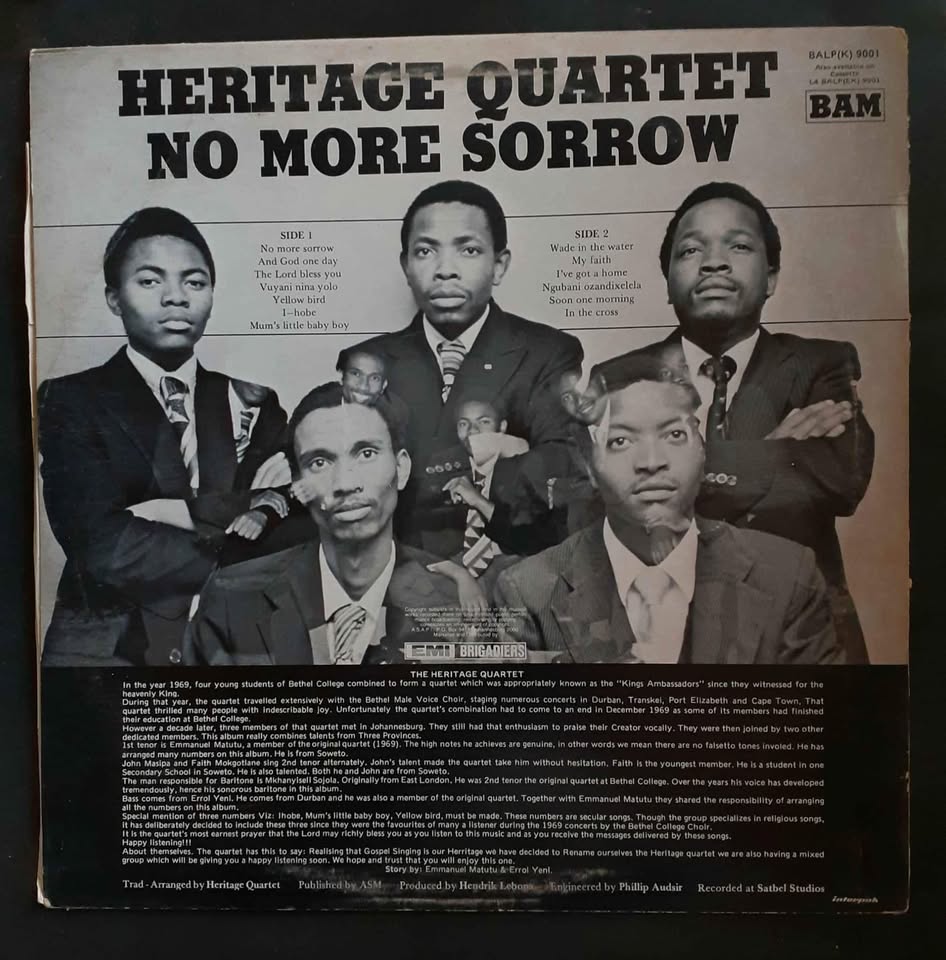Heritage Quartet - No More Sorrow LP Record