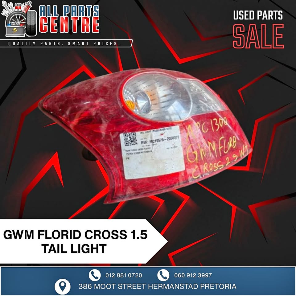 GWM Florid Cross 1.5 tail light - Private Seller GWM Florid Cross 1.5 tail light - Private Seller