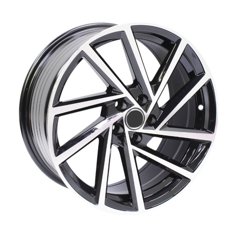 17″ GR5213 5/100 Black Machine Face Alloy Wheels