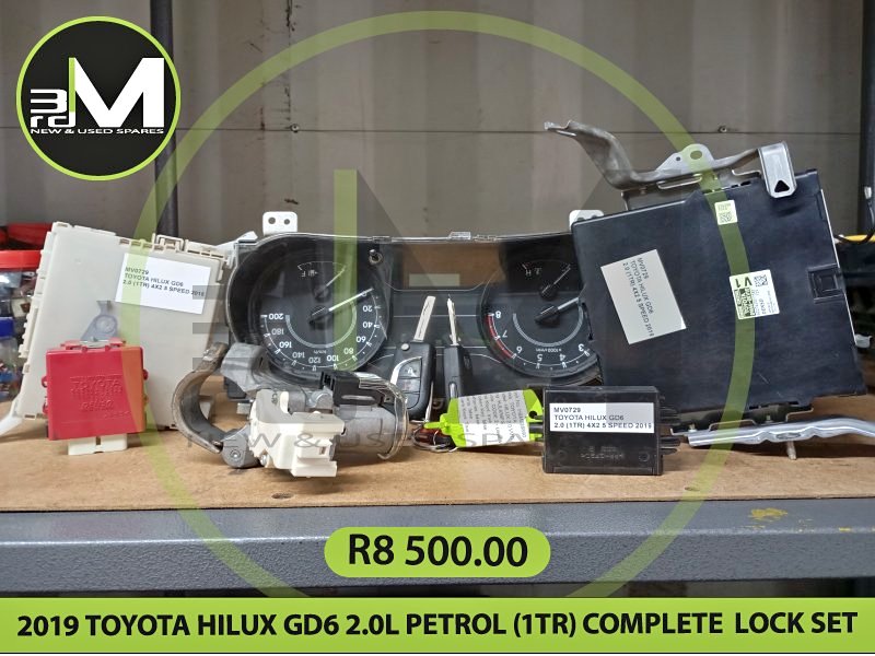 2019 TOYOTA HILUX GD6 2.0L PETROL (1TR) COMPLETE  LOCK SET MV0729
