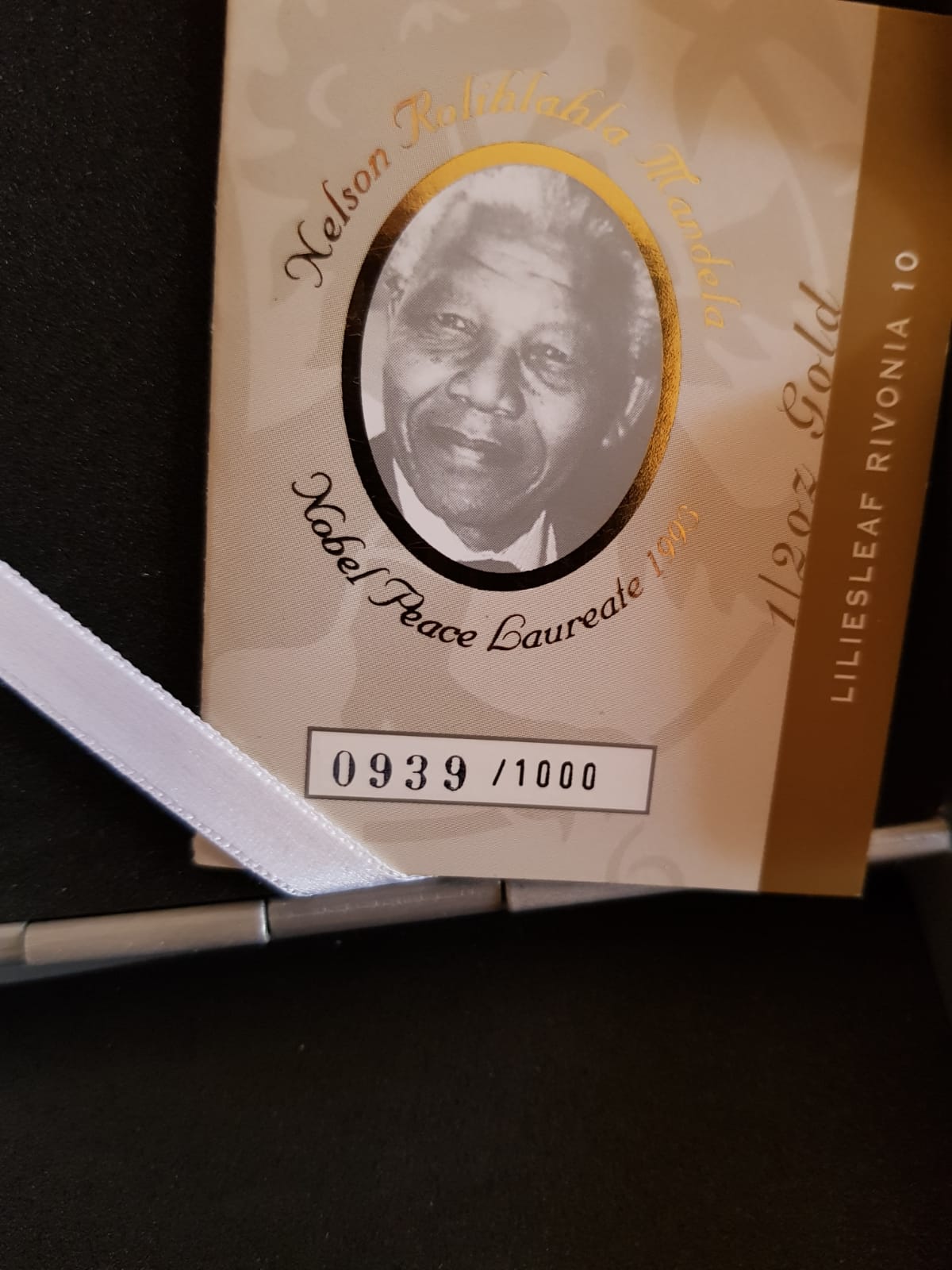 1 x Mandela The Rivonia 10 1 2 Oz Gold Condition Never been out of Enclosure 