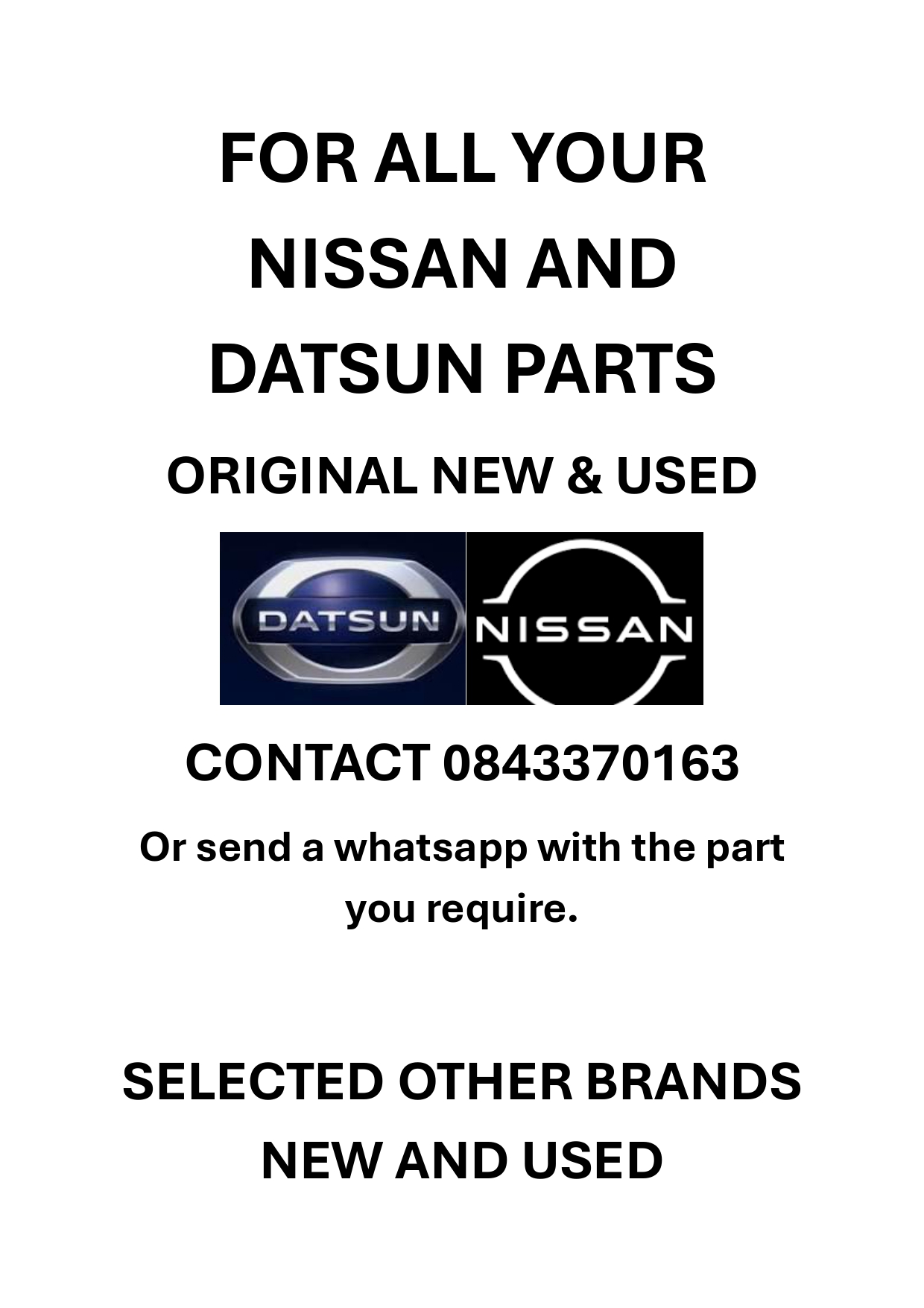 Nissan/Datsun Stripping for spares - Private Seller Nissan/Datsun Stripping for spares - Private Seller