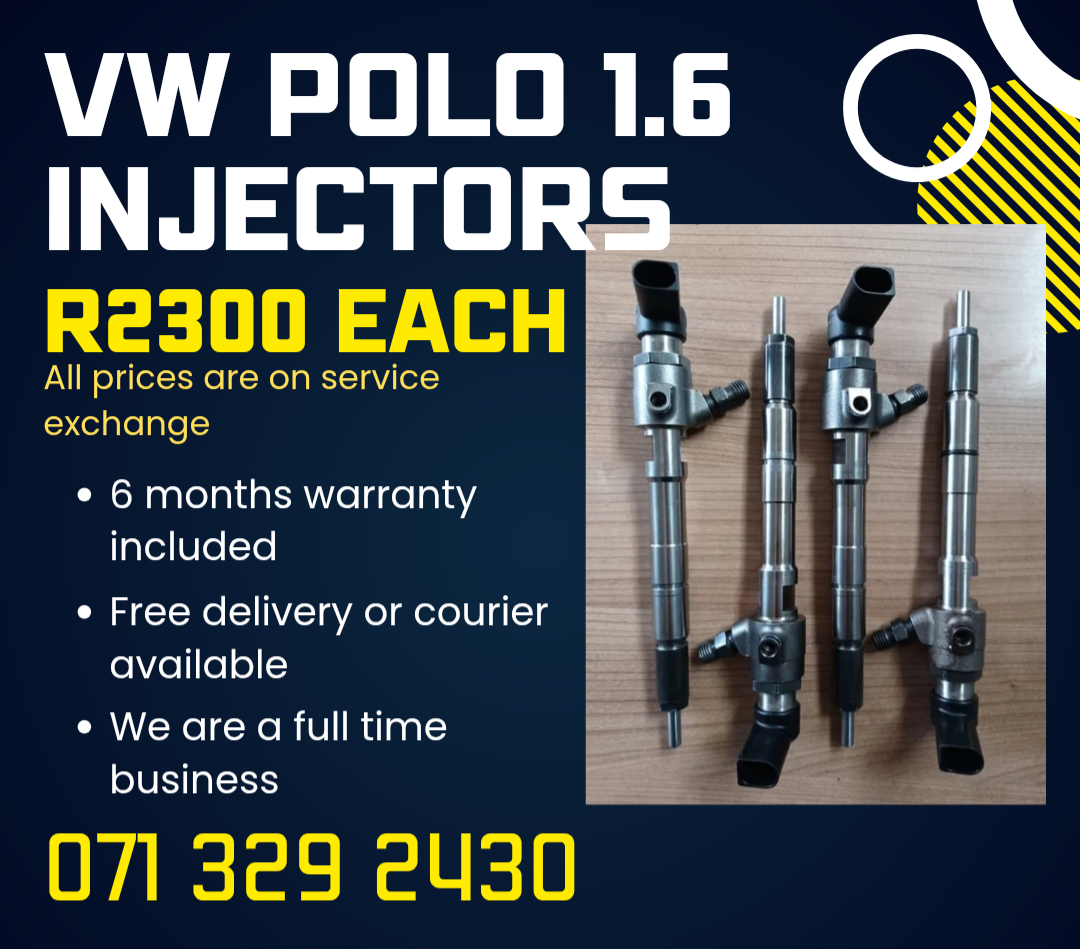 VW POLO 1.6 DIESEL INJECTORS FOR SALE WITH WARRANTY