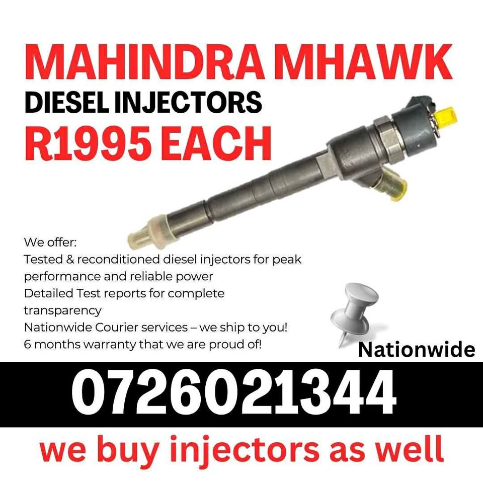 Mahindra Mhawk diesel injectors for sale - Private Seller Mahindra Mhawk diesel injectors for sale - Private Seller