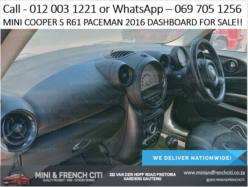 Mini Cooper S R61 Paceman 2016 Dashboard For Sale - OEM Interior Panel!! - Private Seller Mini Cooper S R61 Paceman 2016 Dashboard For Sale - OEM Interior Panel!! - Private Seller