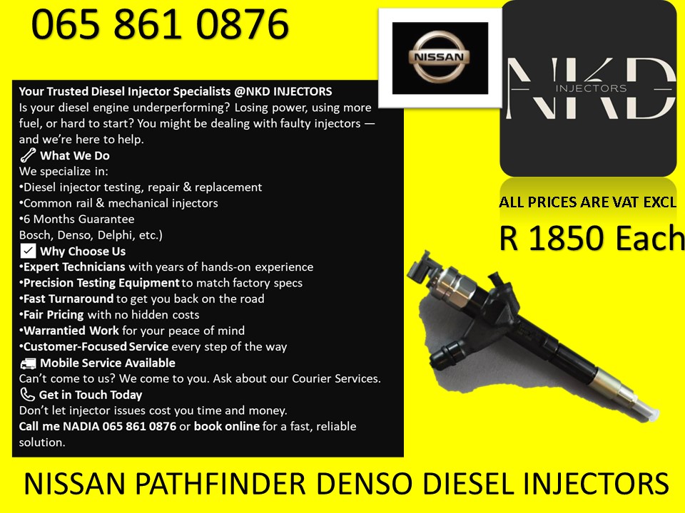 NISSAN PATHFINDER DIESEL INJECTORS FOR SALE OR RECON WITH WARRANTY - Private Seller NISSAN PATHFINDER DIESEL INJECTORS FOR SALE OR RECON WITH WARRANTY - Private Seller
