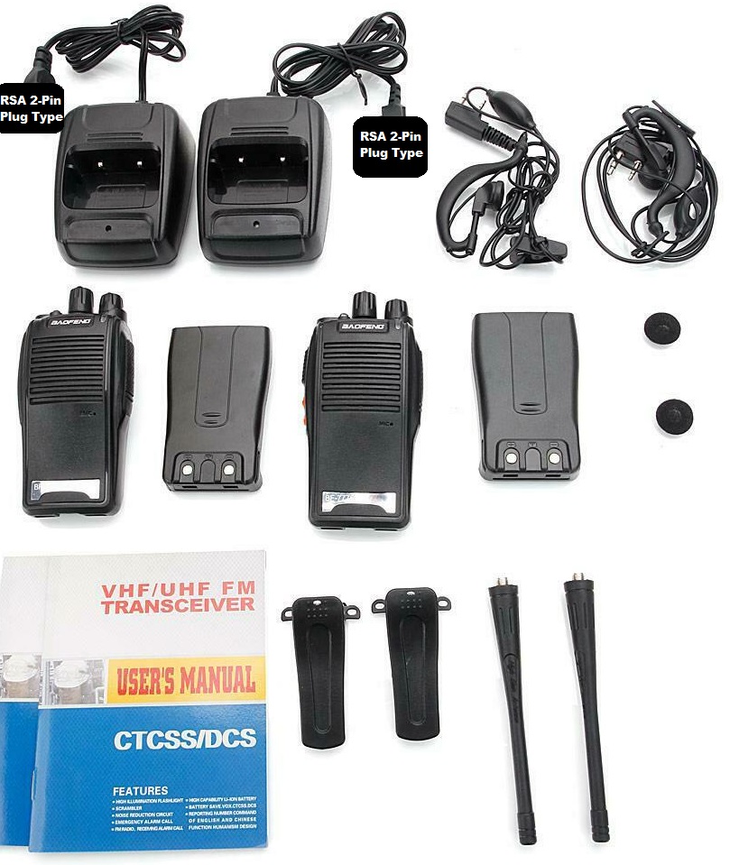 2Pces Walkie Talkies UHF Band Two Way Professional Radios, Transceivers. Brand New Products.