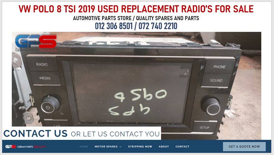VW Polo 8 TSI 2019 used replacement radios for sale - Private Seller VW Polo 8 TSI 2019 used replacement radios for sale - Private Seller