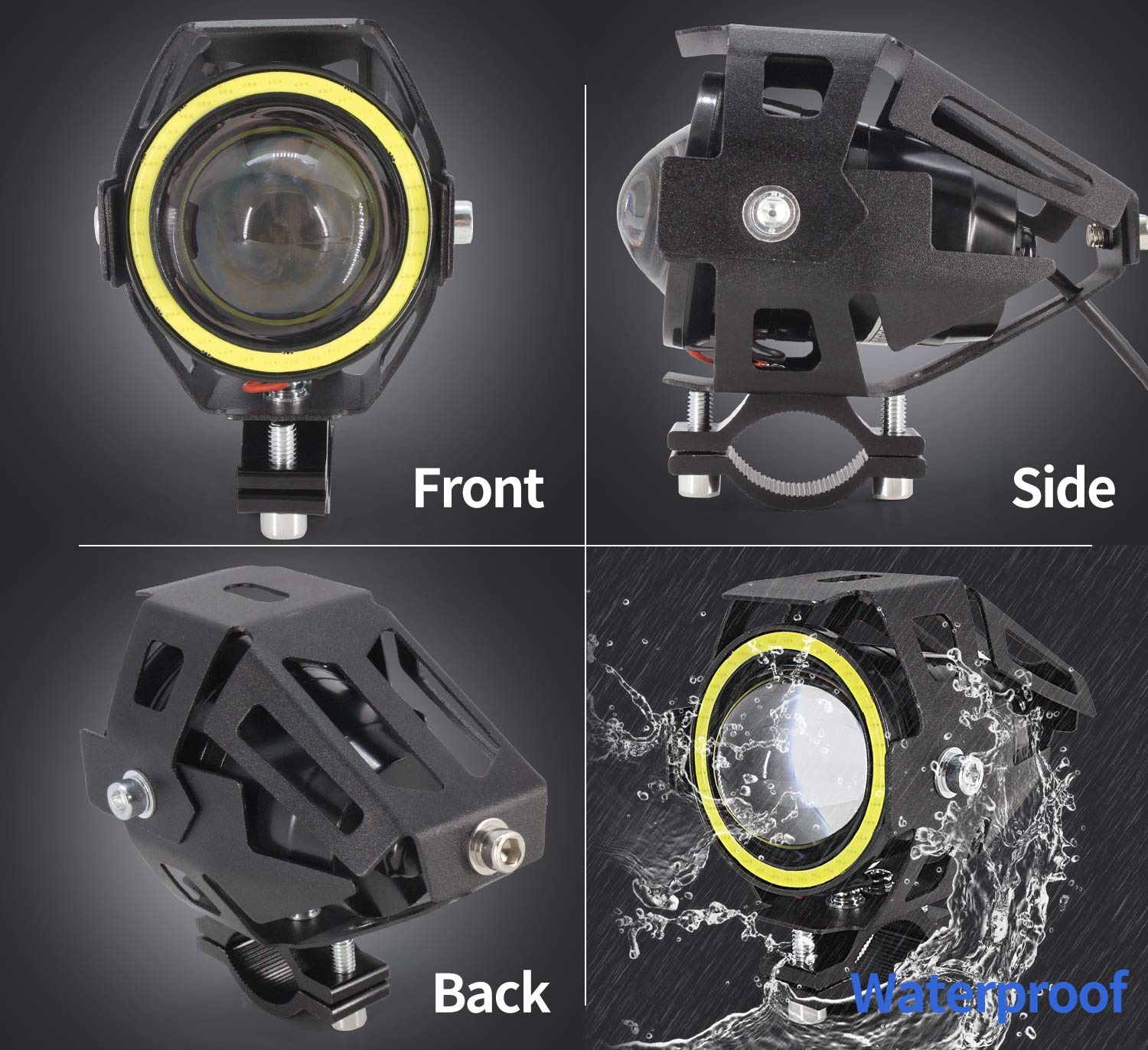 LED Angel Eye Spotlights, Devil Eye Universal Auxiliary Halo Ring Spotlights. Brand New Products.