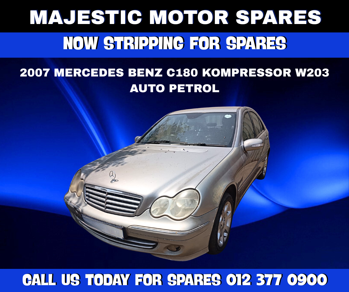 2007 Mercedes-Benz C180 Kompressor W203 Auto Petrol – Stripping for Spares - Private Seller 2007 Mercedes-Benz C180 Kompressor W203 Auto Petrol – Stripping for Spares - Private Seller