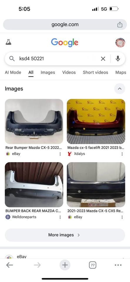 2021 - 2024 Mazda cx5 rear bumper - Private Seller 2021 - 2024 Mazda cx5 rear bumper - Private Seller