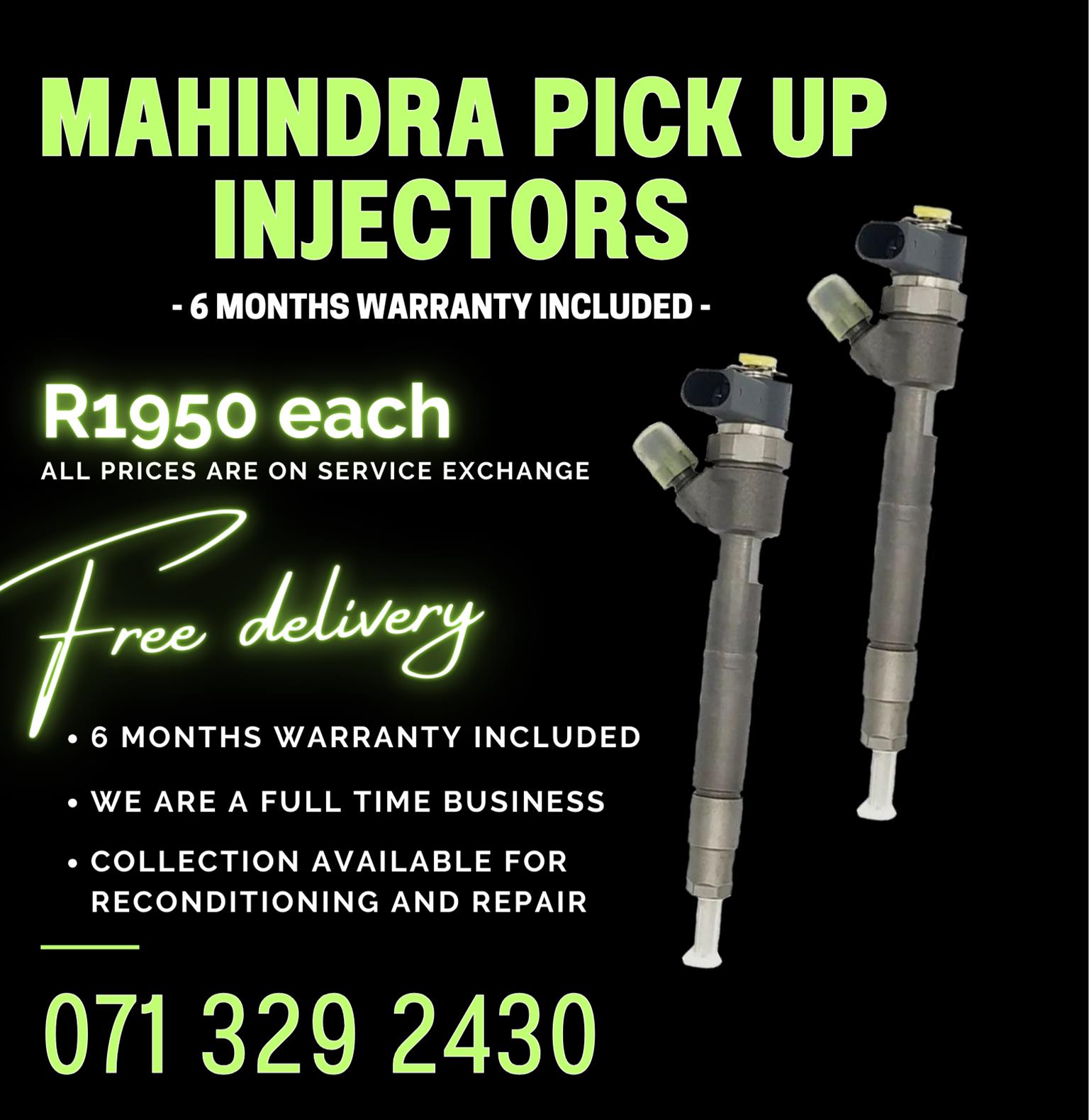 MAHINDRA PICK UP INJECTORS FOR SALE WITH WARRANTY - Private Seller MAHINDRA PICK UP INJECTORS FOR SALE WITH WARRANTY - Private Seller