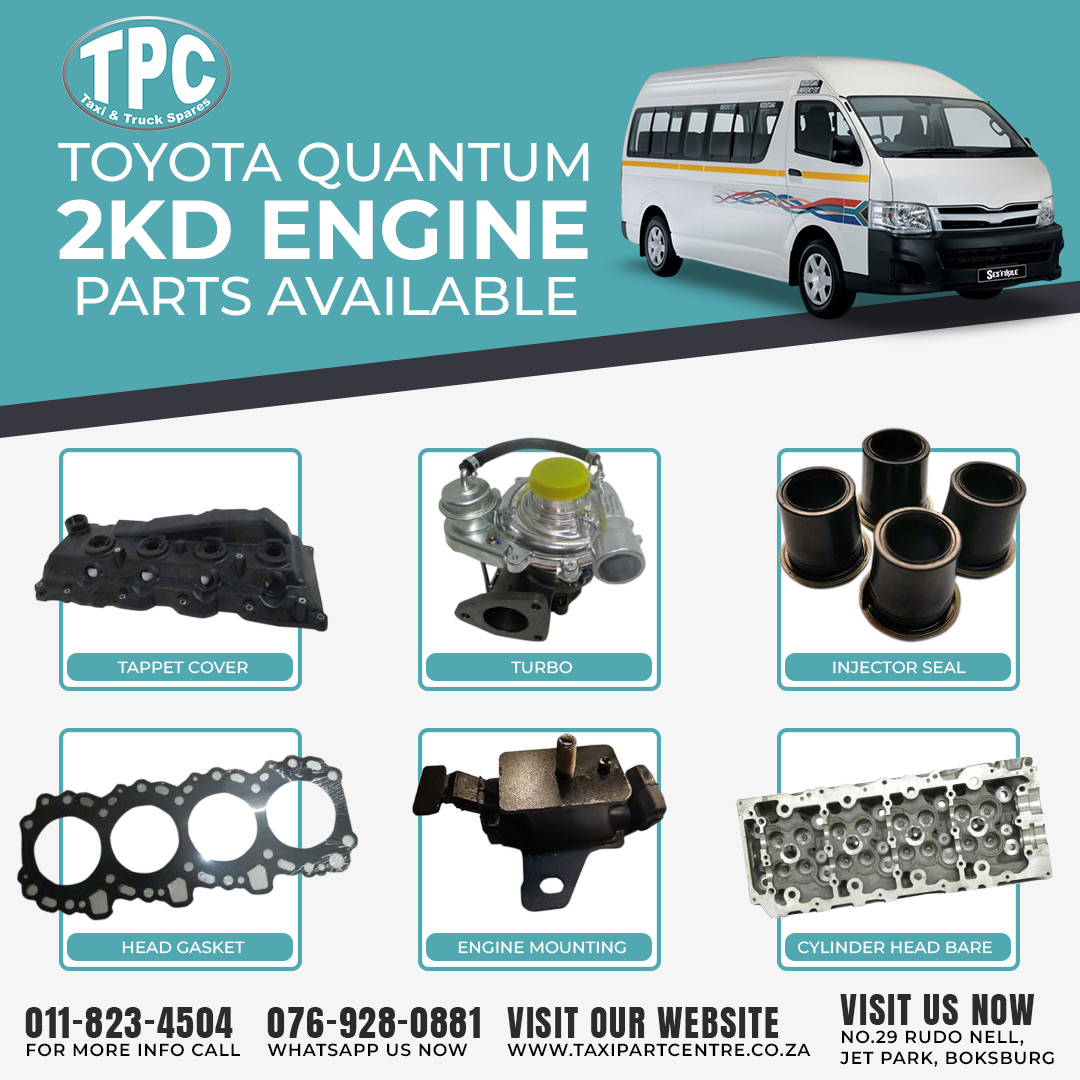 We stock the best parts for your Toyota Quantum 2KD Engine - Private Seller We stock the best parts for your Toyota Quantum 2KD Engine - Private Seller