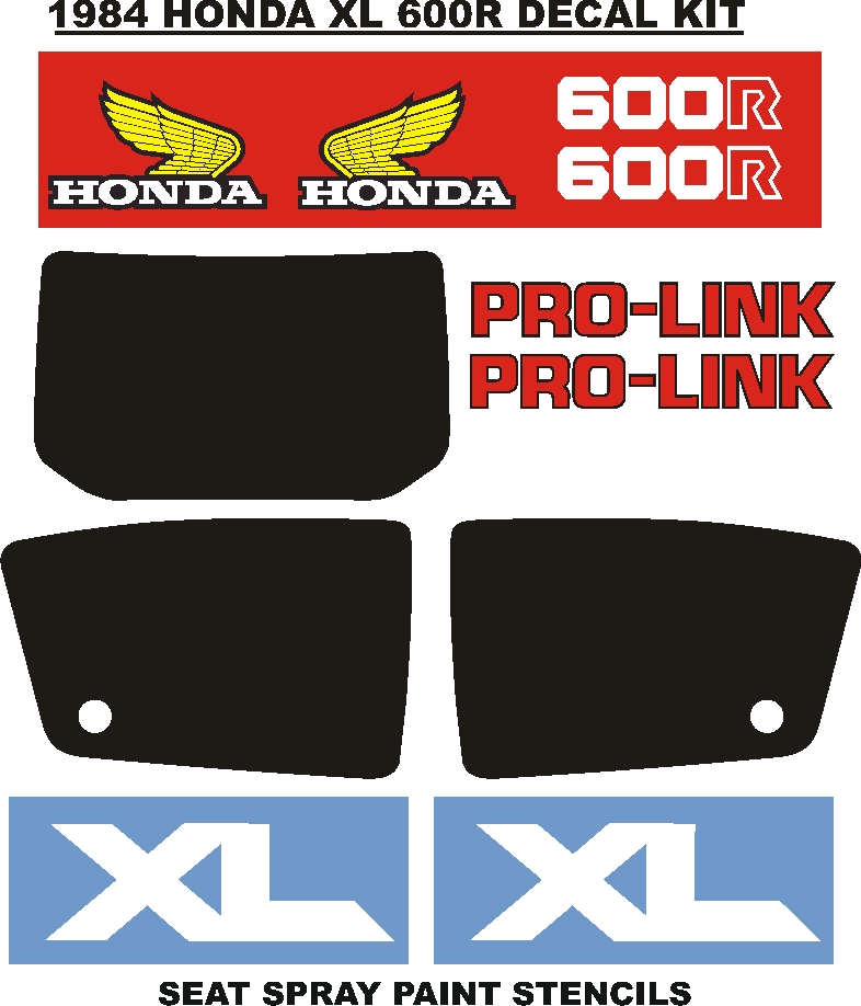 adesivi/adhesives/stickers/decal Honda XL 600 RM 1986/90 