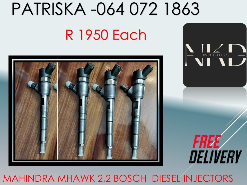 MAHINDRA MHAWK 2,2 BOSCH DIESEL INJECTORS FOR SALE - Private Seller MAHINDRA MHAWK 2,2 BOSCH DIESEL INJECTORS FOR SALE - Private Seller