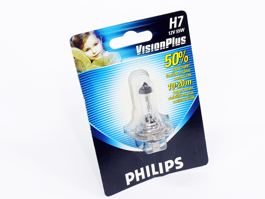 Philips Vision Plus H7 Headlight Bulbs (ea)