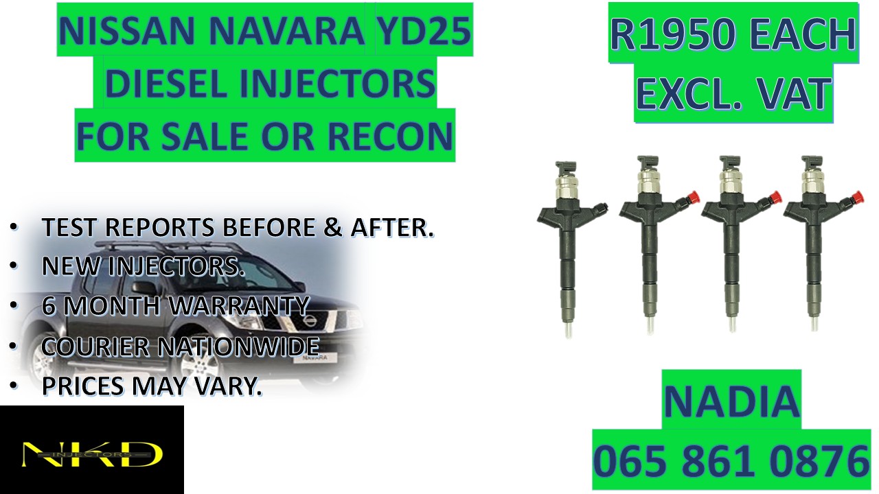 DIESEL INJECTORS FOR SALE FOR NISSAN NAVARA YD25 - Private Seller DIESEL INJECTORS FOR SALE FOR NISSAN NAVARA YD25 - Private Seller