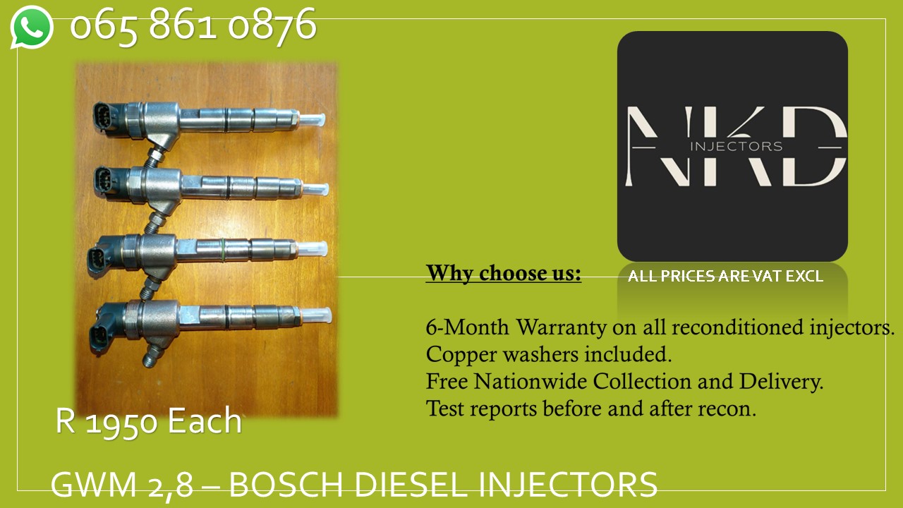 gwm 2.8 diesel injectors for sale - Private Seller gwm 2.8 diesel injectors for sale - Private Seller