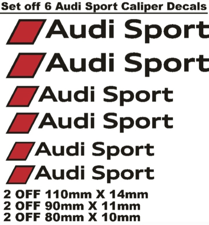 Audi Sport brake caliper stickers decals sets - Private Seller Audi Sport brake caliper stickers decals sets - Private Seller