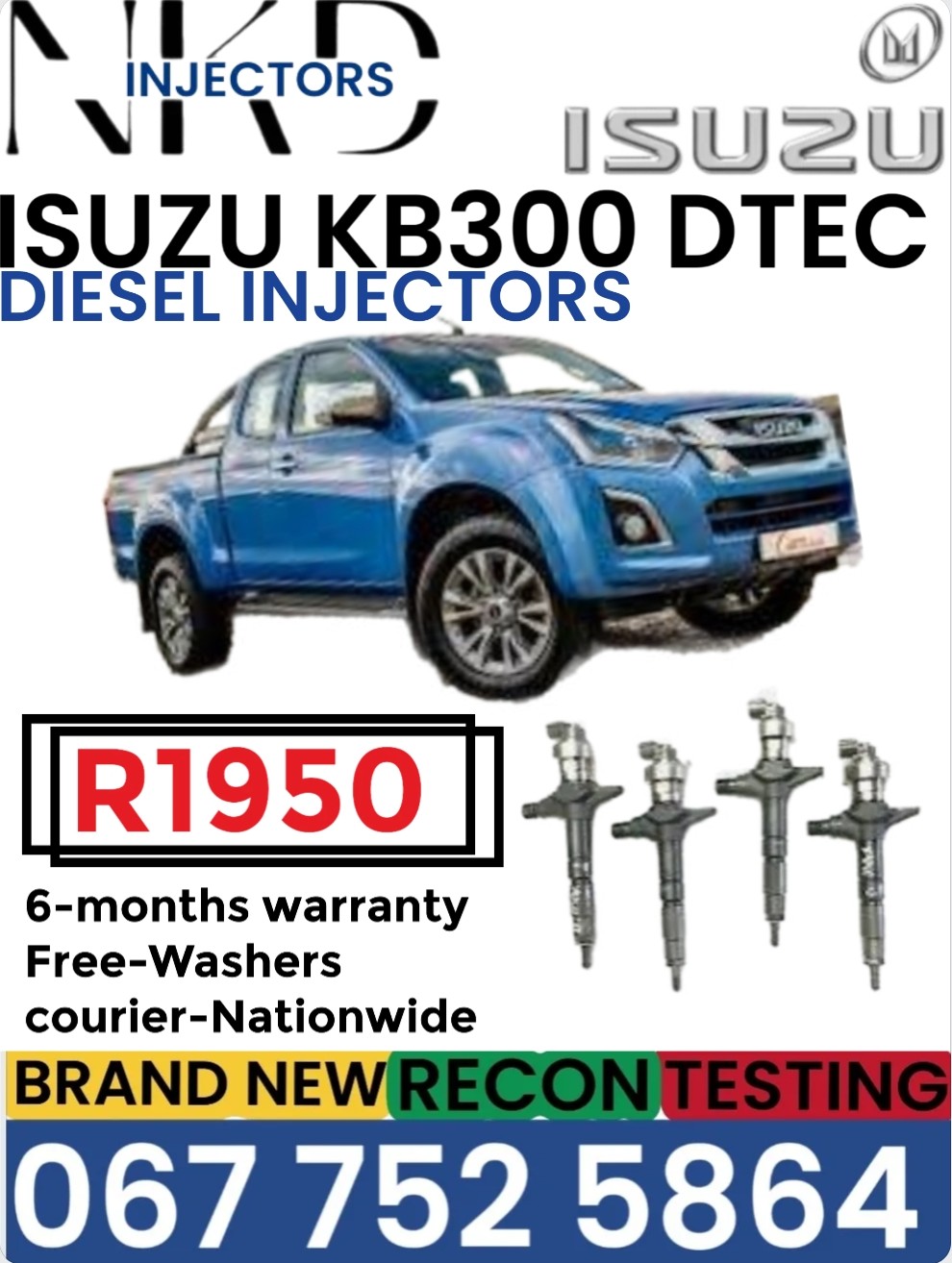 Isuzu KB300 Dtec Diesel injectors - Private Seller Isuzu KB300 Dtec Diesel injectors - Private Seller