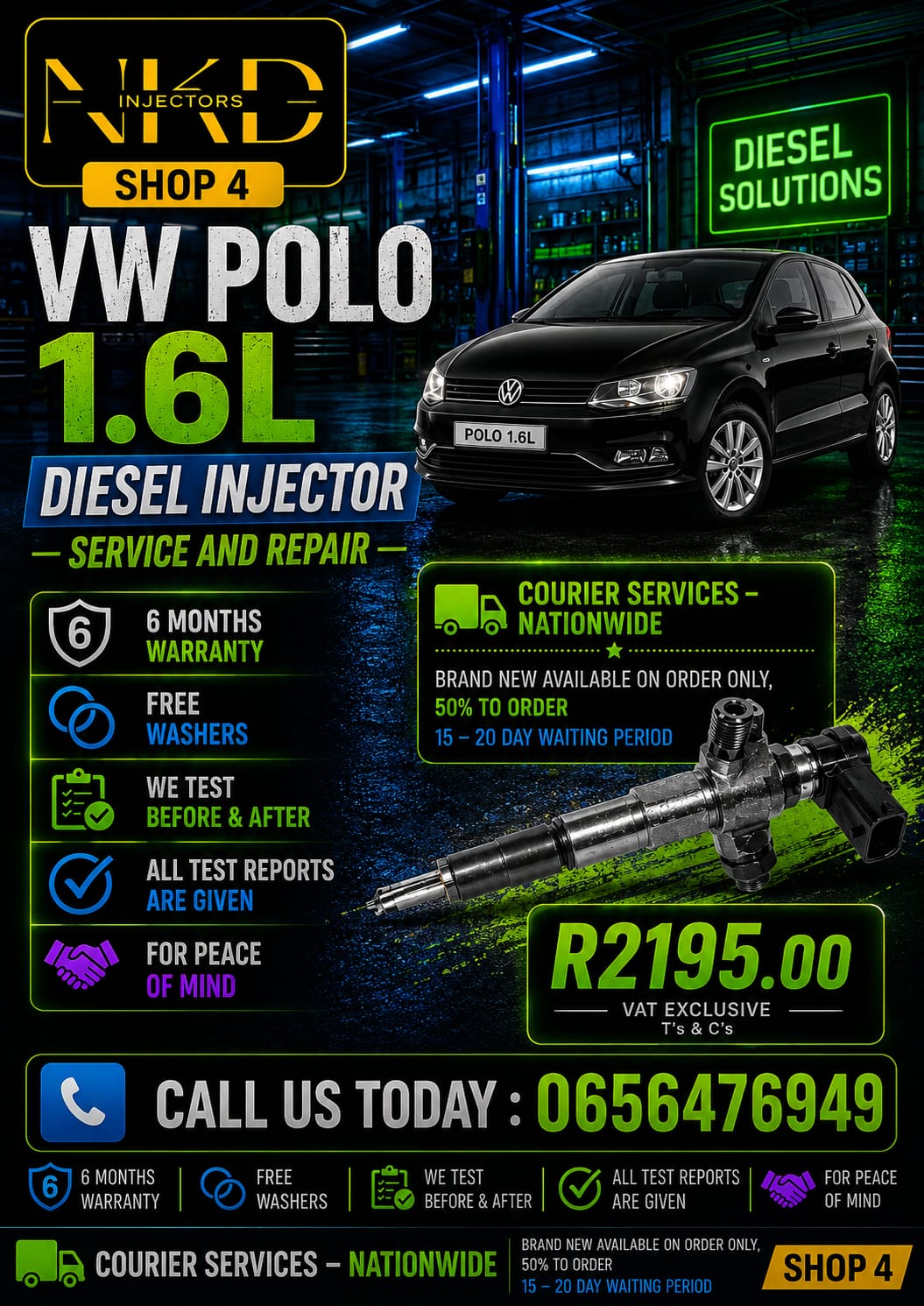 VW_POLO_1.6L_Diesel_Injectors_On_Recon_NKD - Private Seller VW_POLO_1.6L_Diesel_Injectors_On_Recon_NKD - Private Seller