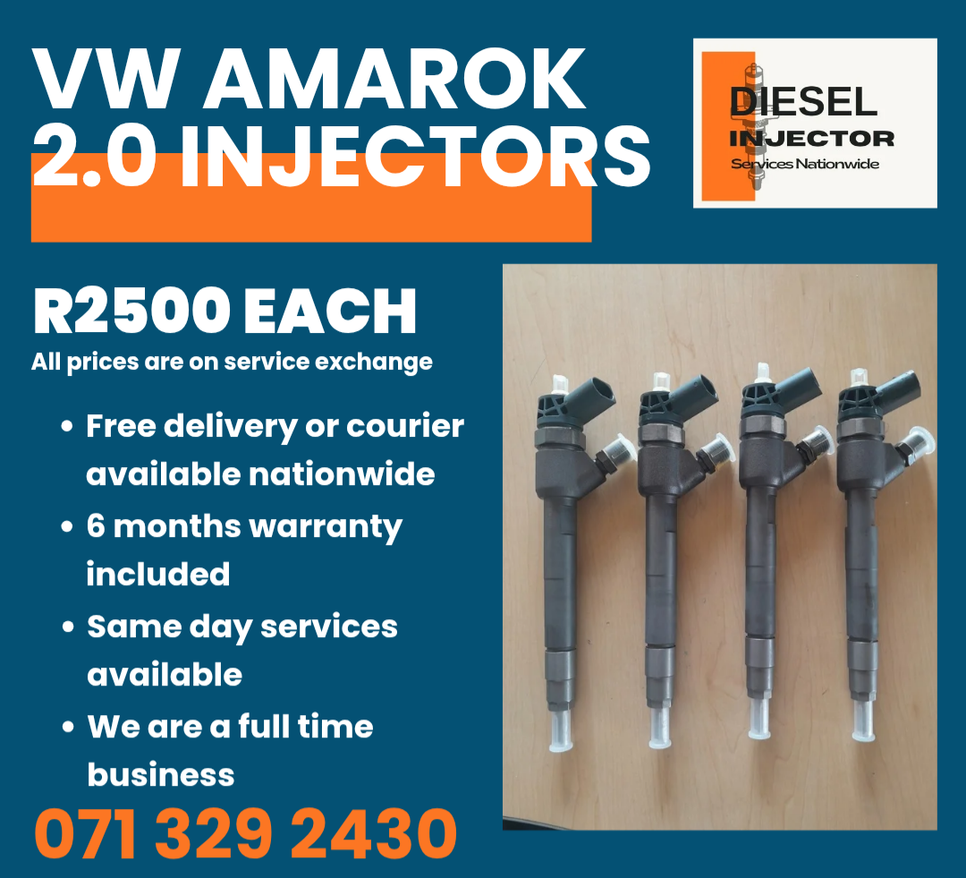 VW AMAROK 2.0 DIESEL INJECTORS FOR SALE WITH WARRANTY - Private Seller VW AMAROK 2.0 DIESEL INJECTORS FOR SALE WITH WARRANTY - Private Seller