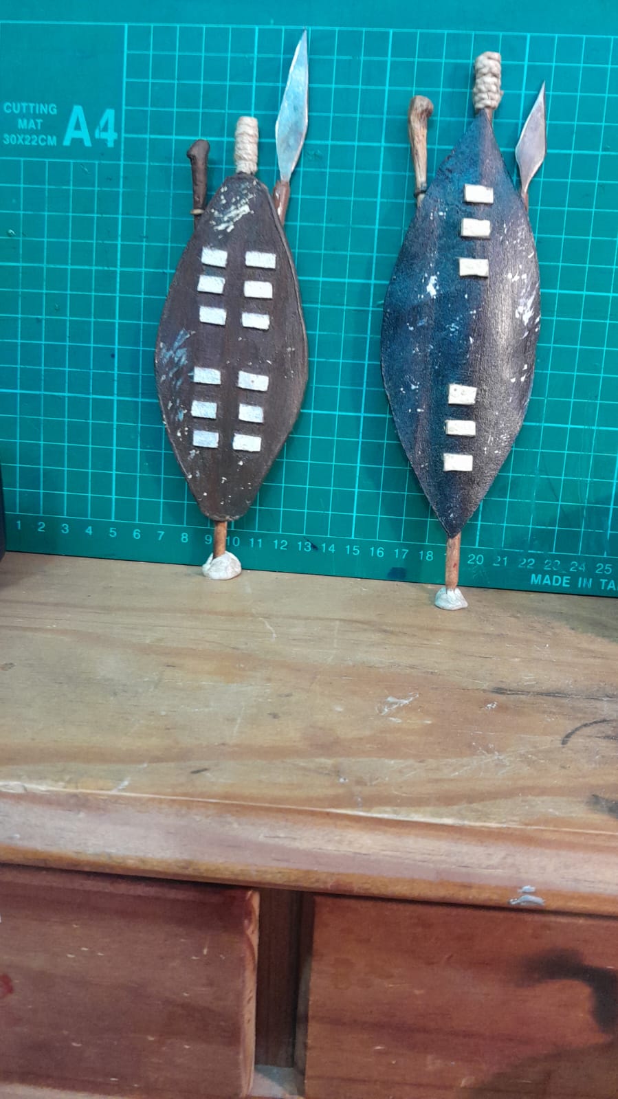 Hand madeTraditional Miniature Zulu Shields Hand madeTraditional Miniature Zulu Shields