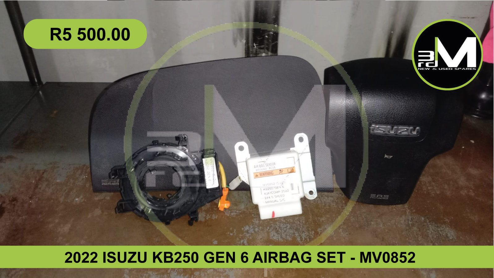 2022 ISUZU KB250 GEN 6 AIRBAG SET – MV0852