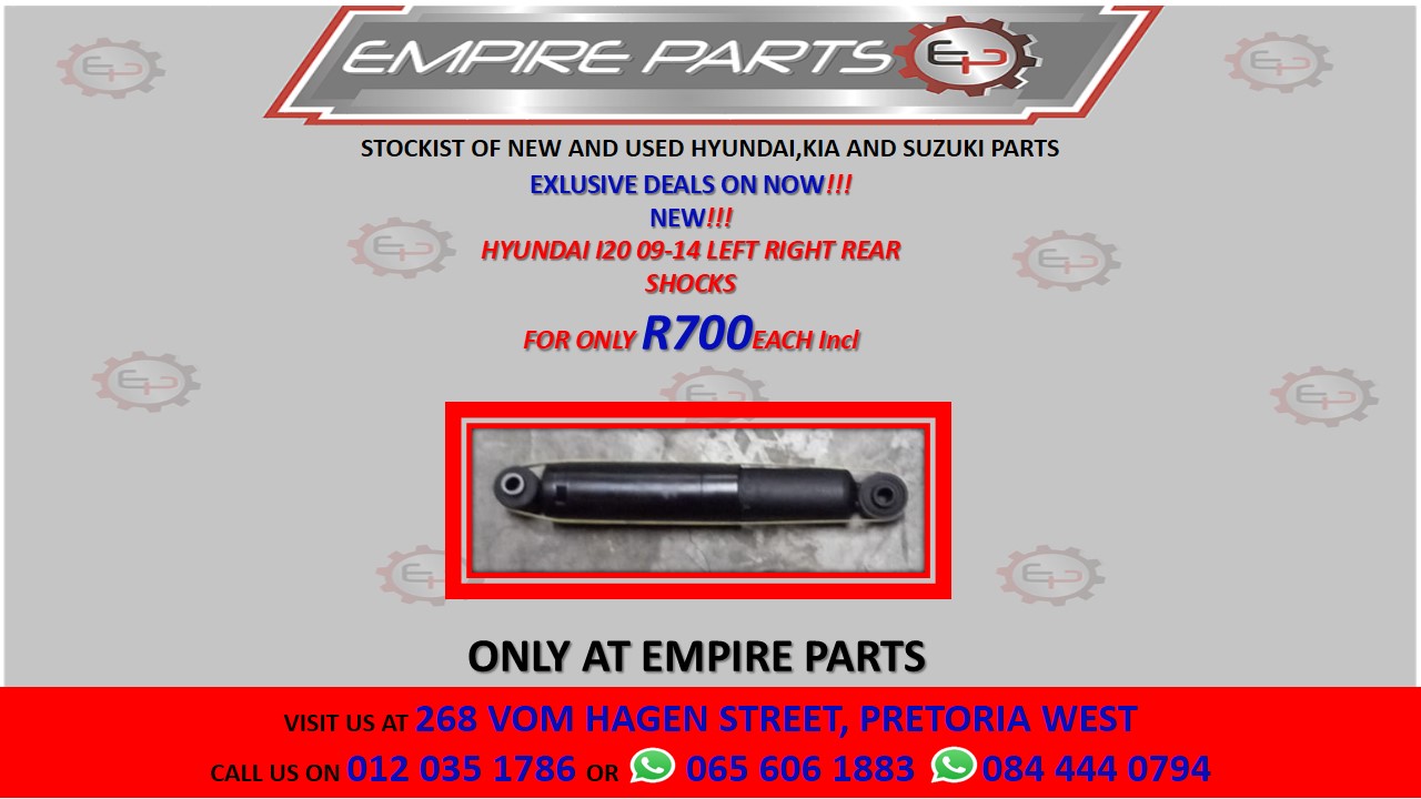 HYUNDAI I20 09-14 LEFT RIGHT REAR SHOCKS - Private Seller HYUNDAI I20 09-14 LEFT RIGHT REAR SHOCKS - Private Seller
