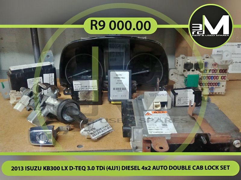 2013 ISUZU KB300 LX D-TEQ 3.0 TDi (4JJ1) DIESEL 4×2 AUTO DOUBLE CAB LOCK SET 2013 ISUZU KB300 LX D-TEQ 3.0 TDi (4JJ1) DIESEL 4×2 AUTO DOUBLE CAB LOCK SET