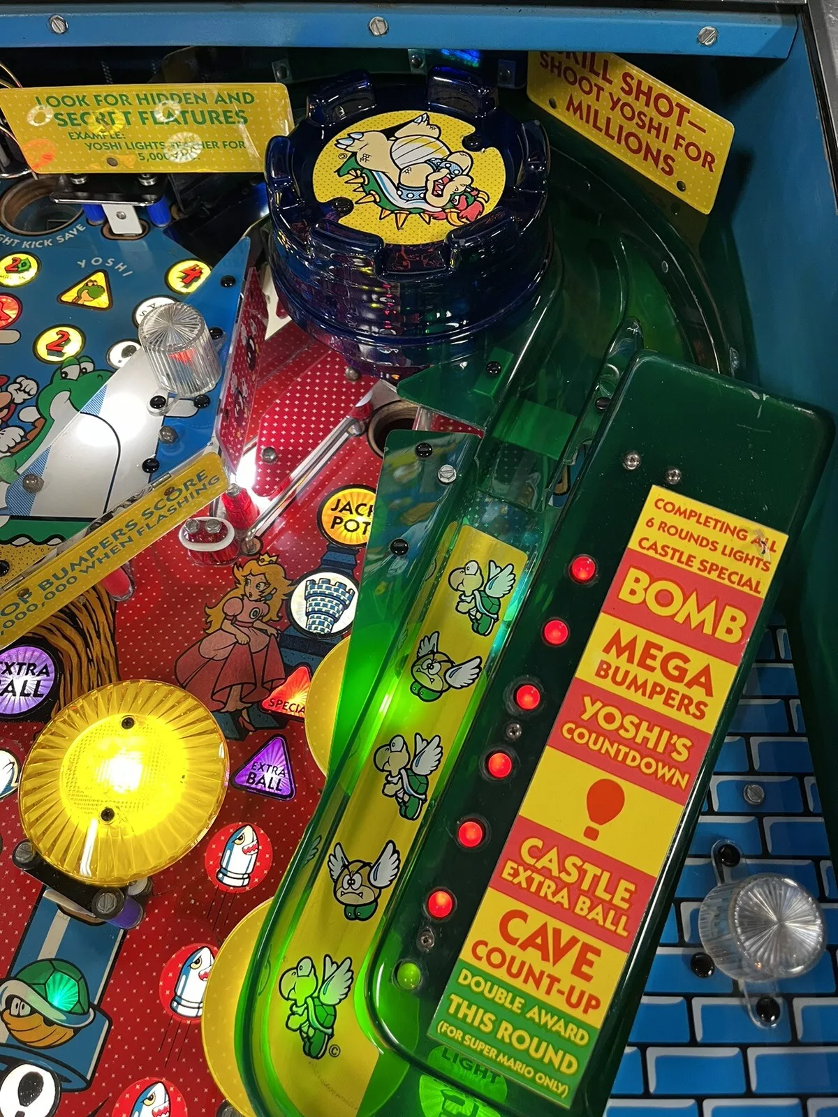 1992 Super Mario Bros Pinball Machine Leds Professional Techs Brothers Luigi