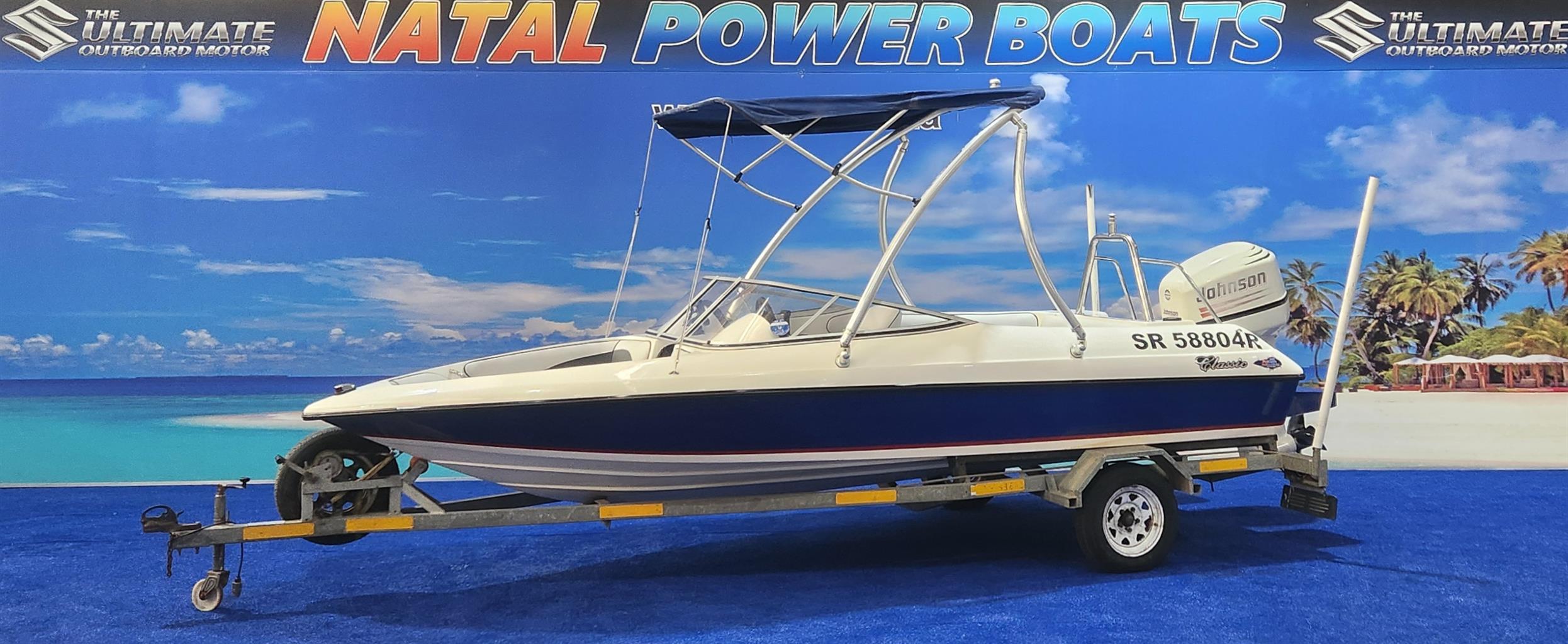 CLASSIC 170 ON TRAILER 135 HP JOHNSON V4