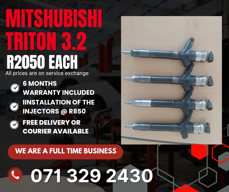 MITSHUBISHI TRITON 3.2 INJECTORS FOR SALE WITH WARRANTY - Private Seller MITSHUBISHI TRITON 3.2 INJECTORS FOR SALE WITH WARRANTY - Private Seller