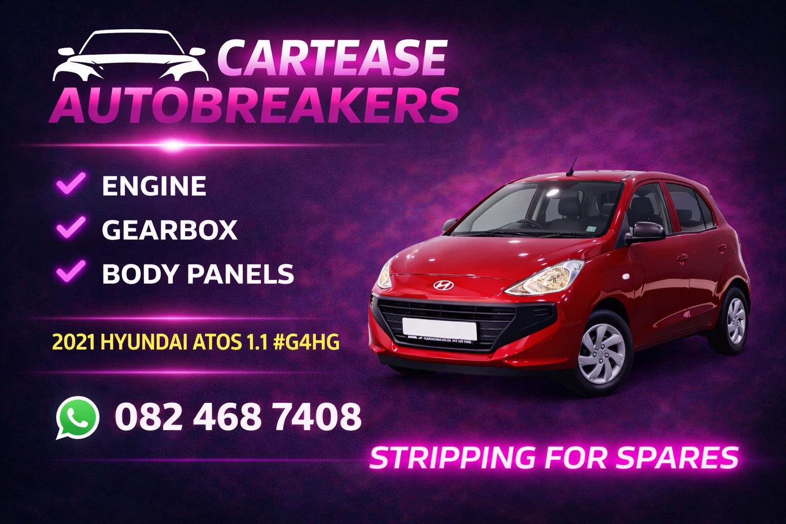 2021 HYUNDAI ATOS 1.1 #G4HG STRIPPING FOR SPARES - Private Seller 2021 HYUNDAI ATOS 1.1 #G4HG STRIPPING FOR SPARES - Private Seller