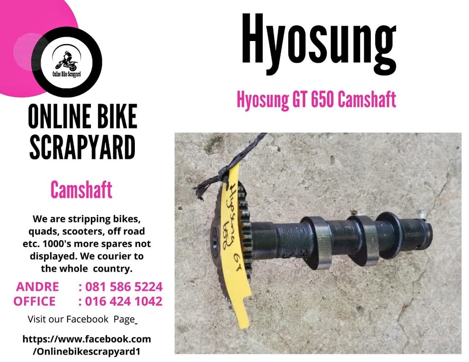 Hyosung GT 650 camshaft - Private Seller Hyosung GT 650 camshaft - Private Seller
