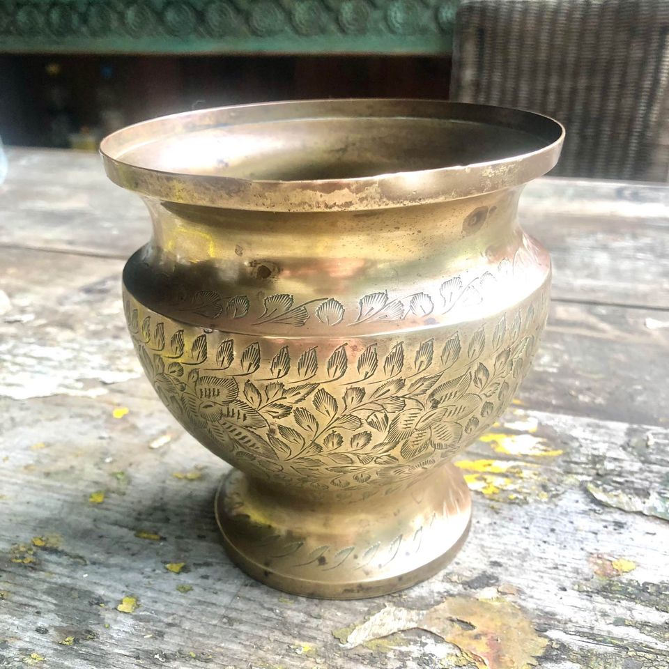 Antique Indian Holy Water Pot – Old Solid Brass Water Lota. Antique Indian Holy Water Pot – Old Solid Brass Water Lota.