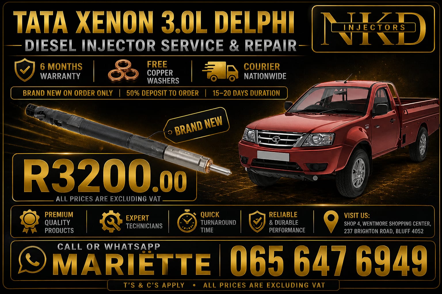 New Tata Xenon 3l Injectors - Private Seller New Tata Xenon 3l Injectors - Private Seller