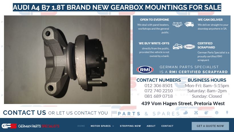 AUDI A4 B7 BRAND NEW GEARBOX MOUNTINGS FOR SALE - Private Seller AUDI A4 B7 BRAND NEW GEARBOX MOUNTINGS FOR SALE - Private Seller