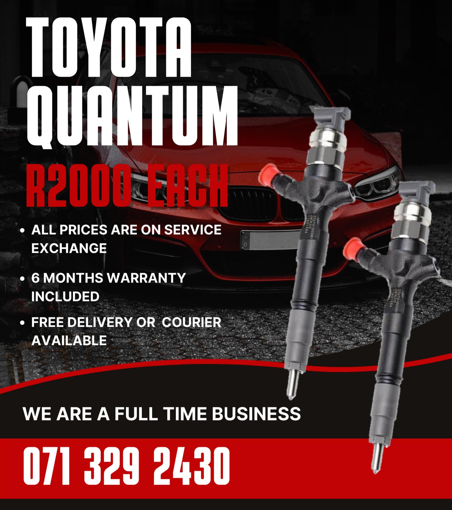TOYOTA QUANTUM DIESEL INJECTORS FOR SALE WITH WARRANTY - Private Seller TOYOTA QUANTUM DIESEL INJECTORS FOR SALE WITH WARRANTY - Private Seller