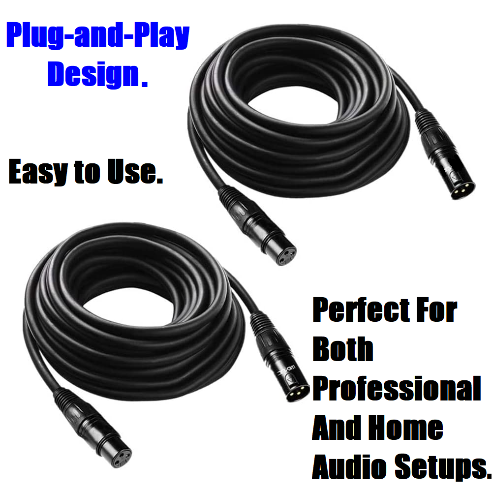 DMX512 Cable 3Pin 5metres XLR Male Female for Audio, Sound, Visual Equipment.NEW