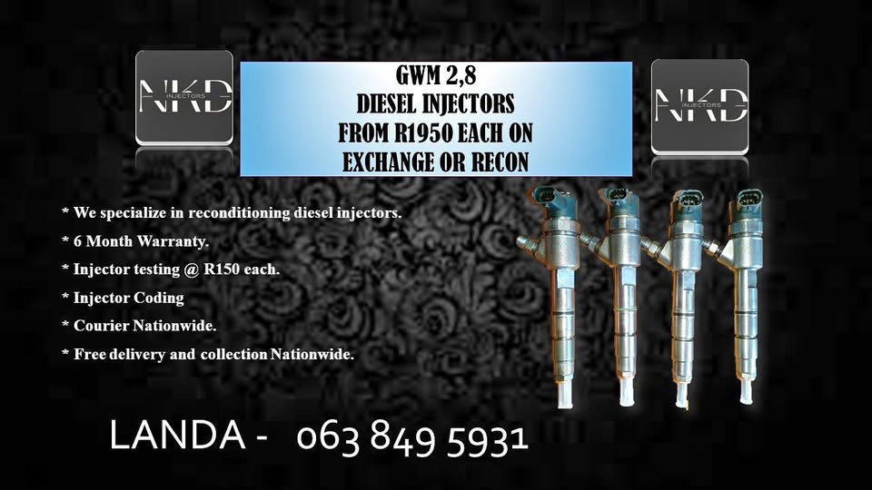 GWM 2.8 DIESEL FUEL INJECTORS FOR SALE NEW ON EXCHANGE - Private Seller GWM 2.8 DIESEL FUEL INJECTORS FOR SALE NEW ON EXCHANGE - Private Seller