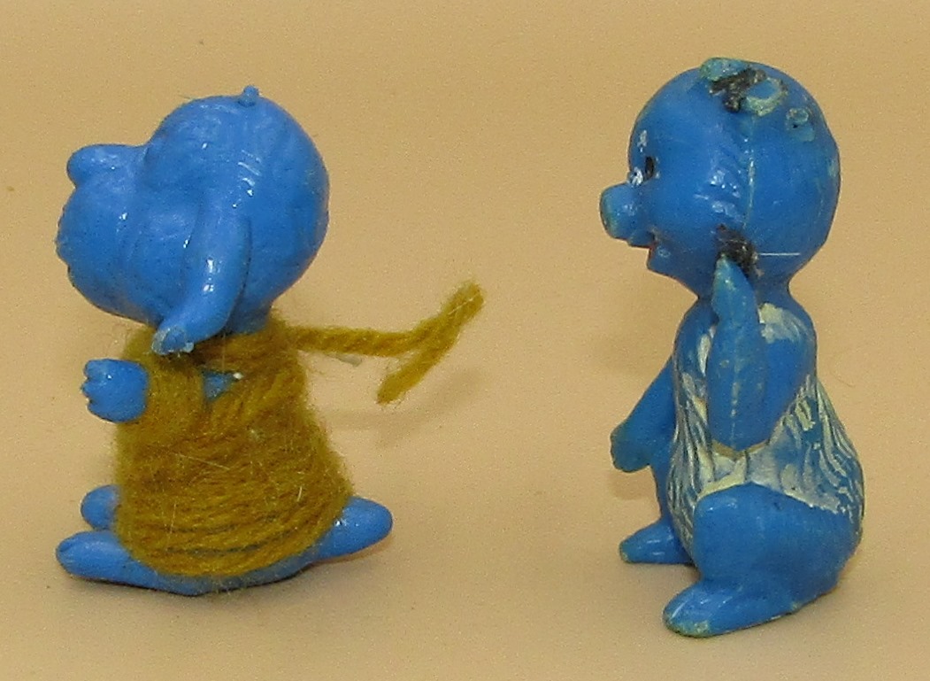 Baby Bear & Happy Dog Plastic Figurine