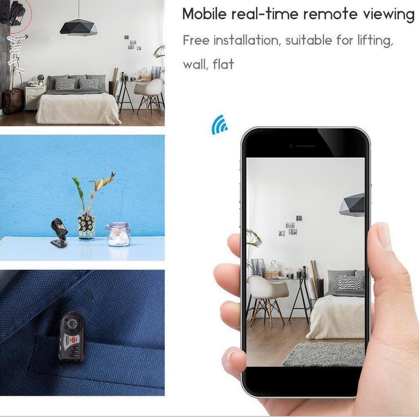 WiFi Mini Hidden Spy Camera, Portable NVR WiFi Q7 P2P Miniature Spy DVR Camera.