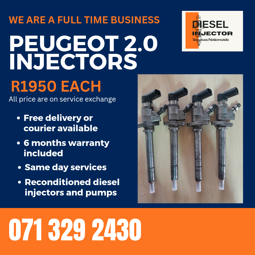 PEUGEOT 2.0 INJECTORS FOR SALE WITH WARRANTY - Private Seller PEUGEOT 2.0 INJECTORS FOR SALE WITH WARRANTY - Private Seller