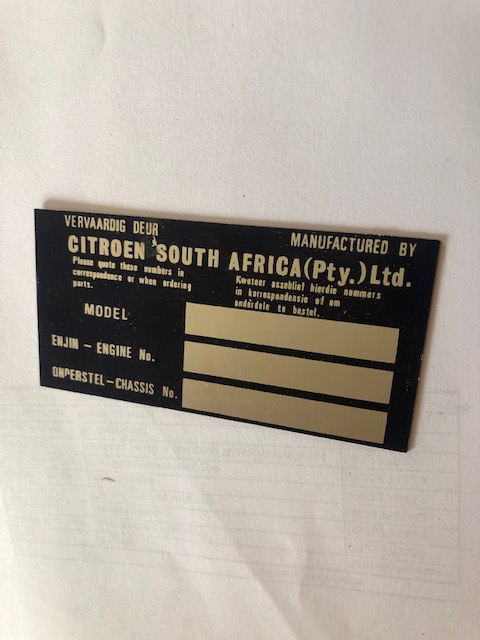 Citroen matter plate - Private Seller