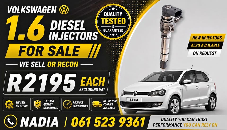 VOLKSWAGEN 1,6 DIESEL INJECTORS FOR SALE - Private Seller VOLKSWAGEN 1,6 DIESEL INJECTORS FOR SALE - Private Seller