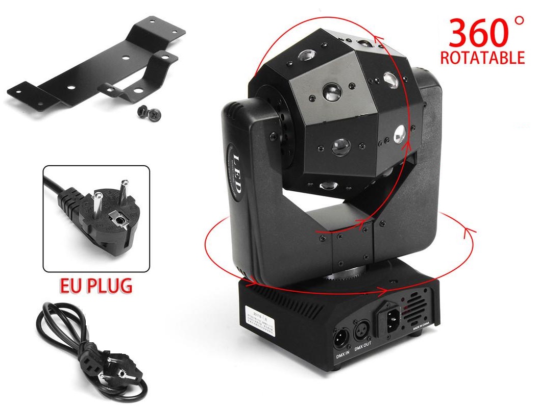 Professional LED Disco Stage MultiColour Moving Head Light DMX512 DJ Party Light